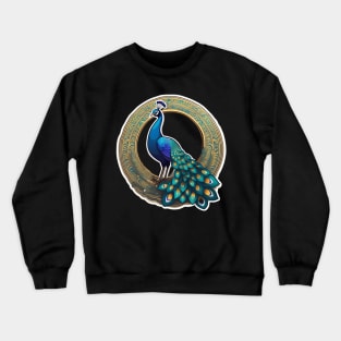 Magestic Peacock Art Crewneck Sweatshirt